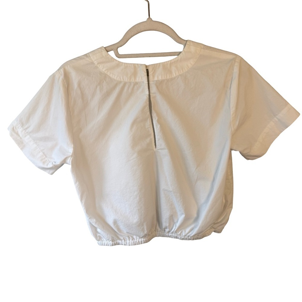 Wilfred Classic White Crop Cotton Top Size S Minimalist Capsule Everyday - Picture 10 of 11